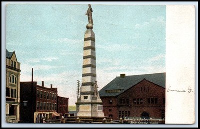 Postcard Soldiers&Sailors Monument,New London ConnEmua J. G122 BL_A2