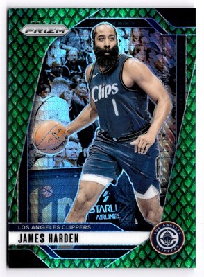 2024-25 Panini Prizm #181 James Harden Prizms Jade Dragon Scale /48
