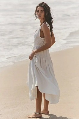 NEW FREE PEOPLE FREE-EST MAISIE MIDI DRESS SMALL IVORY | eBay