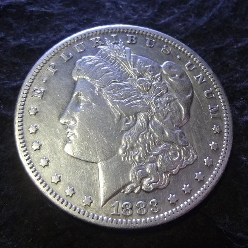 1883-CC Morgan Silver Dollar - Choice XF+ details from the Carson City Mint