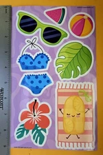 "Hello Summer!" Vinyl Decal Large Format Sticker Sheet