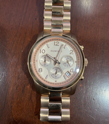Montage M5128 Watch - Water Resistant 5ATM, Stainless Steel, Rose Gold