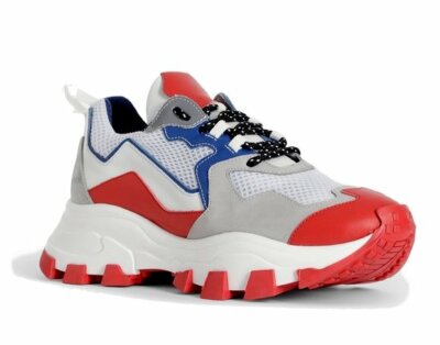 $480 Cinzia Araia Women Size 45 MADE IN ITALY White/Red