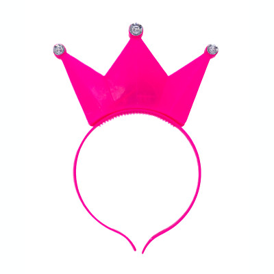 LED Haarreif KRONE (pink) blinkend und leuchtend - Prinzessin Party Karneval
