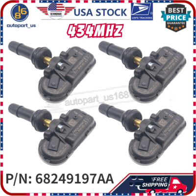 #ad 4 Tire Pressure Monitor Sensor 68324960AA Tpms For 2014 2022 Jeep Cherokee US $27.95
