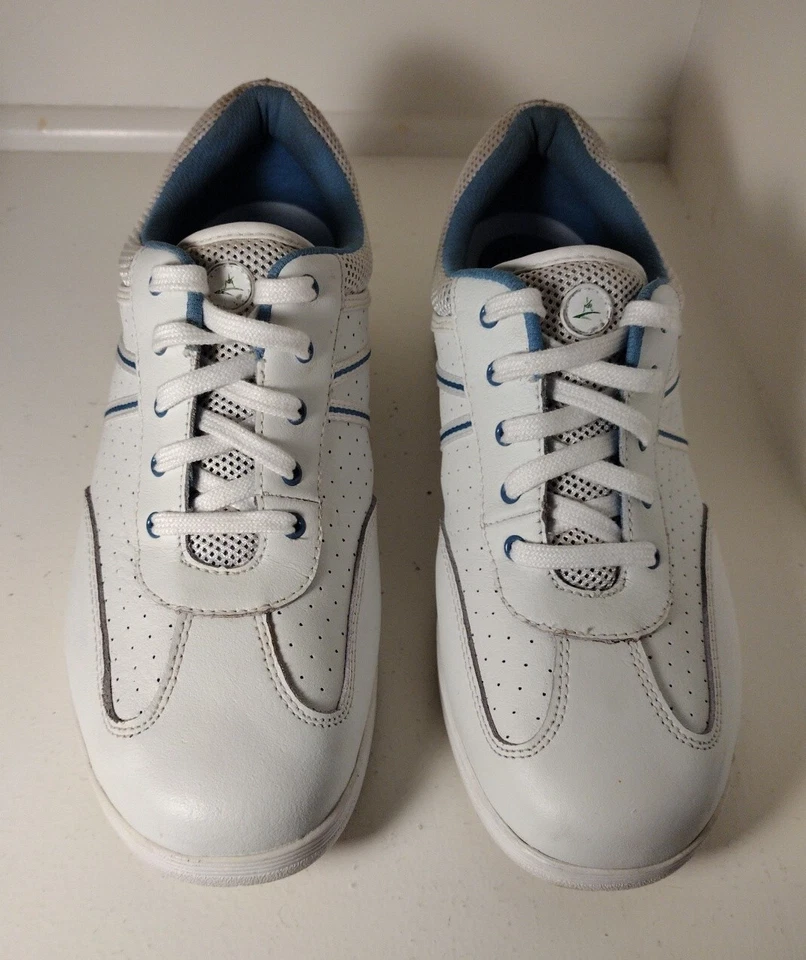 Tenis para caminar GRASSHOPPERS PureFit Premium de cuero blanco para mujer talla 11W Foto 2 de 4