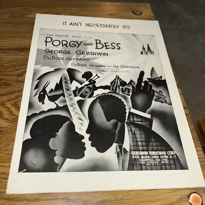 It Ain't Necessarily so, from  Porgy and Bess, Gershwin 1935 Vintage Sheet Music