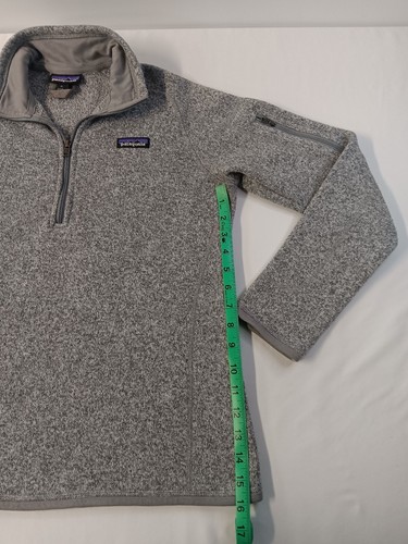 Patagonia Womens Gray Better Sweater 1/4 Zip Fleece Pullover Sweater Jacket M - Picture 4 of 11