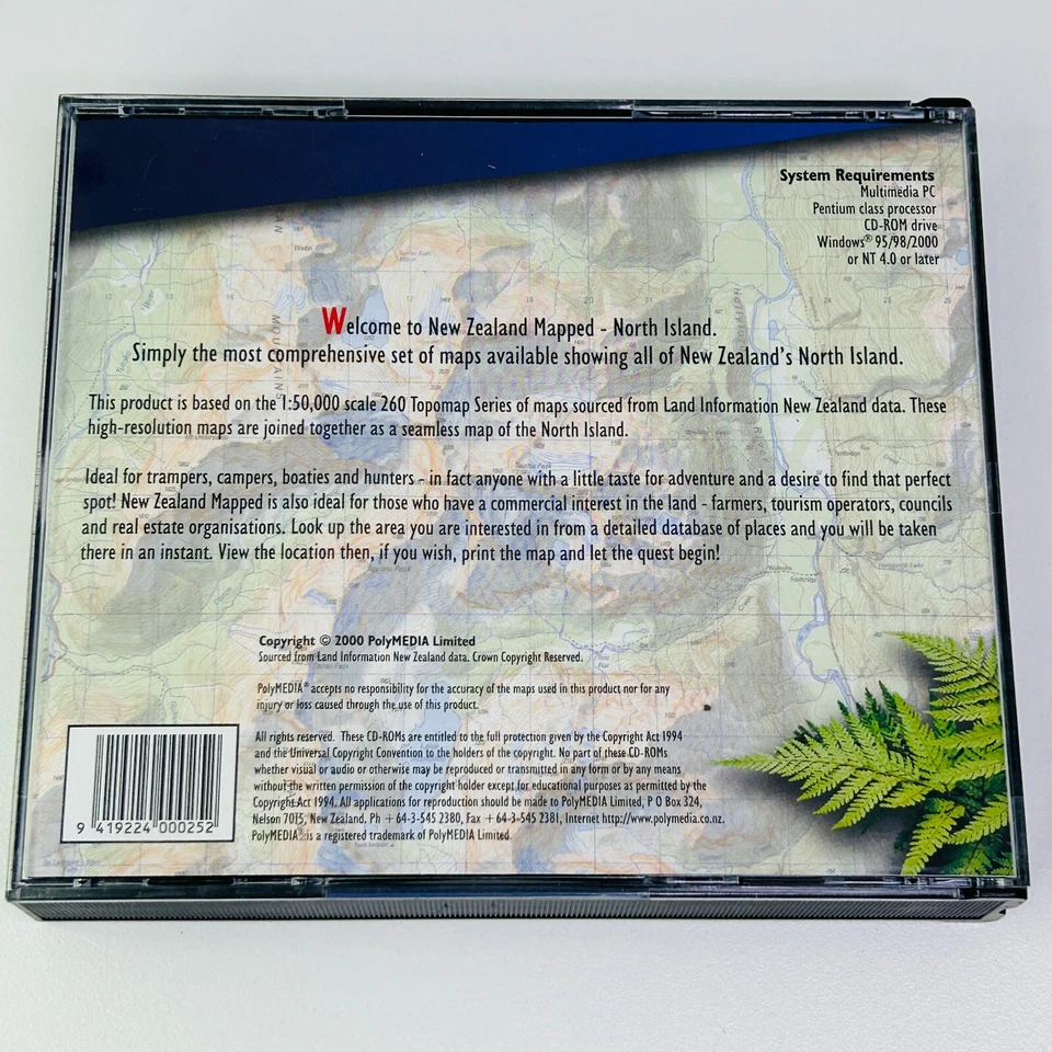 Maps of New Zealand on DVD ROM from PolyMEDIA Ltd North & South Islands - image 4 of 4