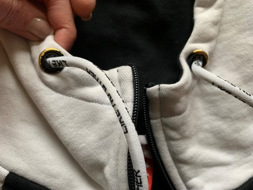 Felpa con cappuccio KAPPA uomo ragazzo grande nero bianco verde zip tasche logo taglia L - Foto 16 di 24