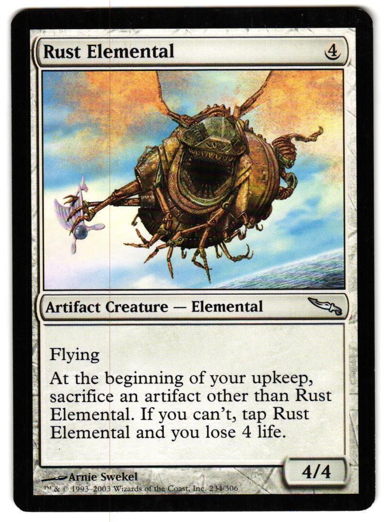 Magic_the_gathering Mirrodin Rust Elemental #234 2003,MTG,LP Uncommon
