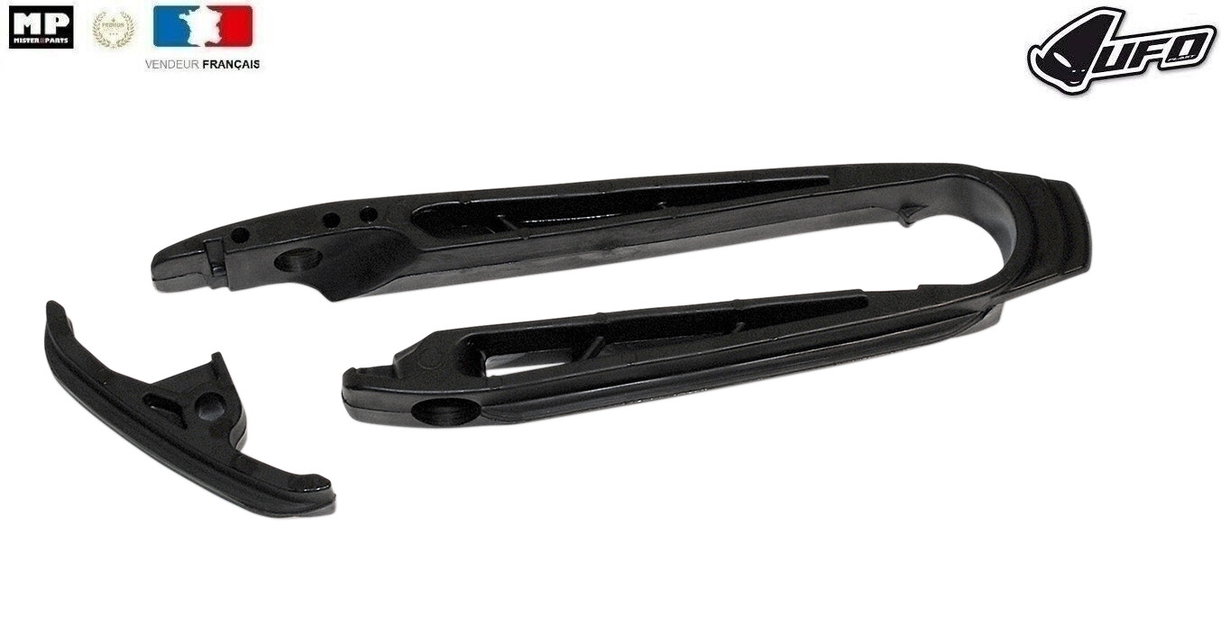 Patin de bras oscillant UFO noir KTM EXC 400 2009 2010 protection guide chaîne moto