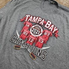 2021 Tampa Bay Buccaneers Super Bowl LV Champions Short Sleeve T-Shirt XXL