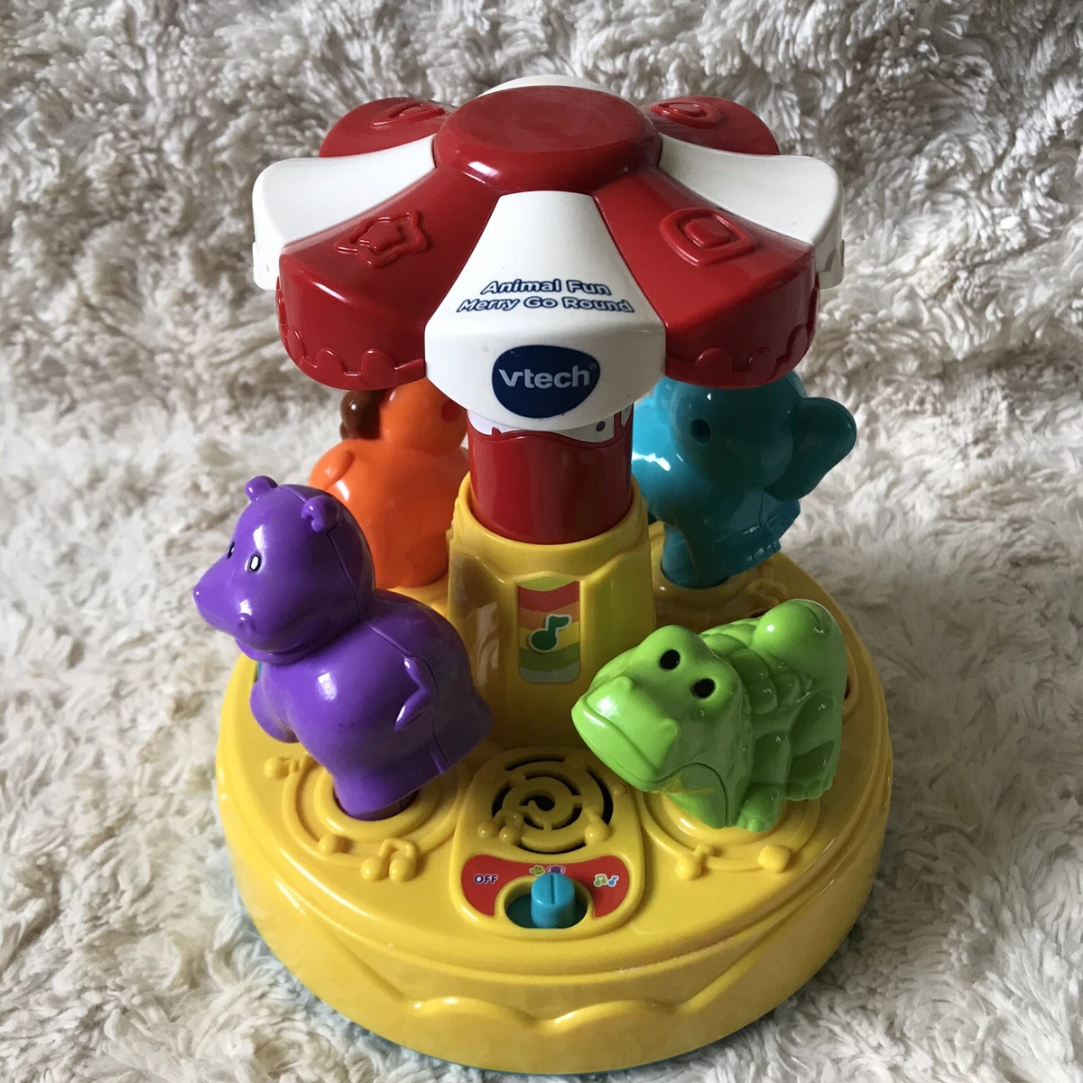 VTech Baby Animal Fun Merry Go Round Carousel Lights Children s Learning Toy