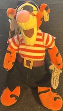 Disney Store DS USA 2000 Halloween Pirate Tigger Mini Bean Bag Plush Toy 9" Tag