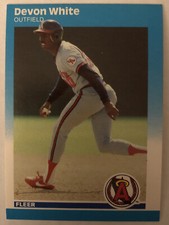 1987 Fleer Update Devon White Rookie Card (RC) #U-123 Angels High-Grade O/C. rookie card picture