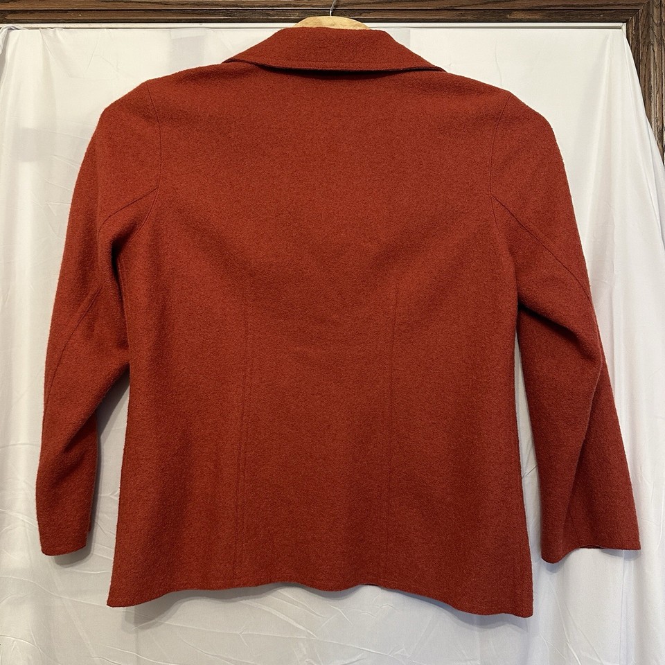Talbot's Womens Size XL Orange Rust Alpaca Wool Button Front Jacket