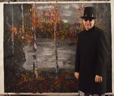 Mark Little original landscape Canvas painting￼ 72”X 60”Abstract,Modern,XL,5ftX6