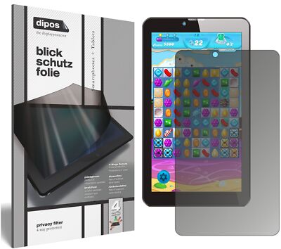 Schutzfolie für Odys Pyro 7 Zoll Blickschutzfolie matt Folie Display Schutz