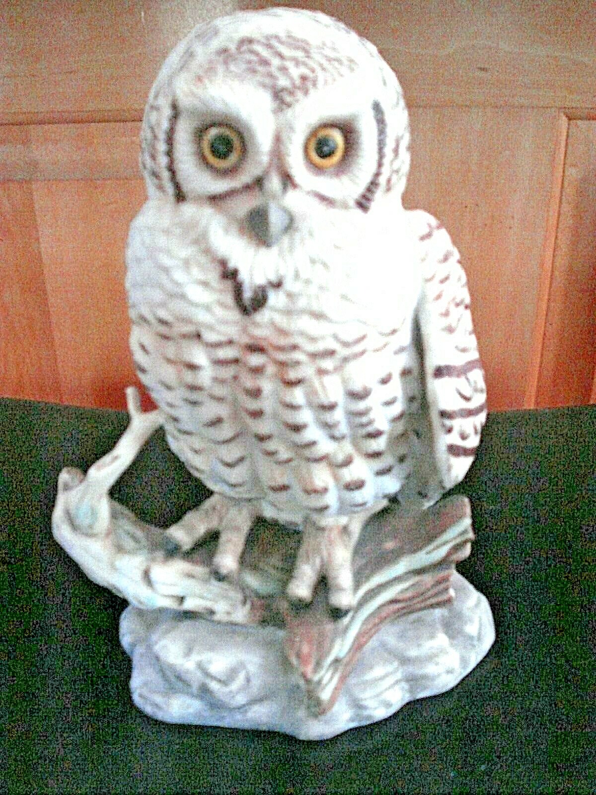 VINTAGE ENESCO IMPORTS E9029 SNOWY WHITE OWL FIGURINE PORCELAIN CERAMIC