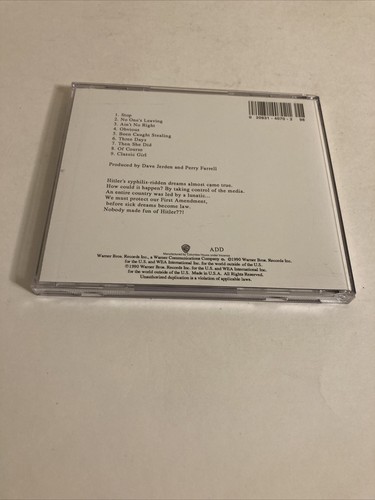 Jane’s Addiction - Ritual De Lo Habitual CD Warner Bros. W2 26223 - Picture 2 of 9