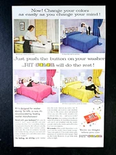 Vintage Rit color dye ad original 1959 house hold fabric color advertisement