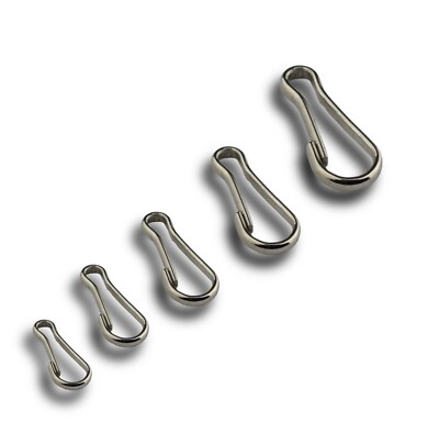 Simplexhaken 23/27/35/45/60/63/72 mm Stahl vernickelt Simplex Karabinerhaken