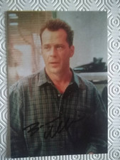 FOTOGRAFIA AUTOGRAFO ORIGINALE BRUCE WILLIS  2005 NON CERTIFICATA