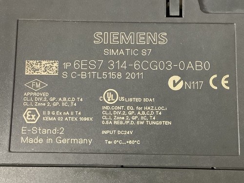 6ES73146CG030AB0 - SIEMENS - 6ES7314-6CG03-0AB0 CPU compact RECONDITIONNÉ - Photo 3 sur 3