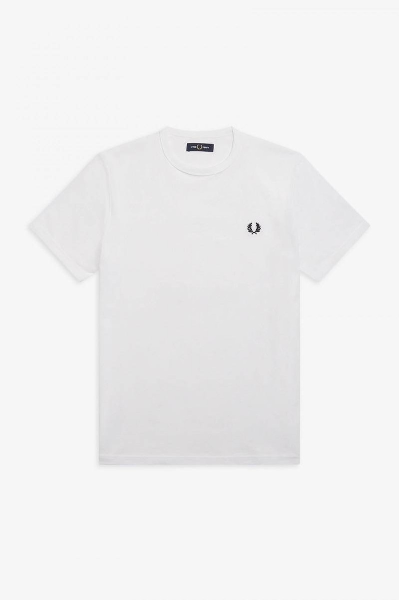 Tシャツ・カットソー FRED PERRY SS25 T-SHIRT RINGER (FP M3519 54 146) Fred Perry Ringer T-Shirt Plain In Cotton M3519 Men White