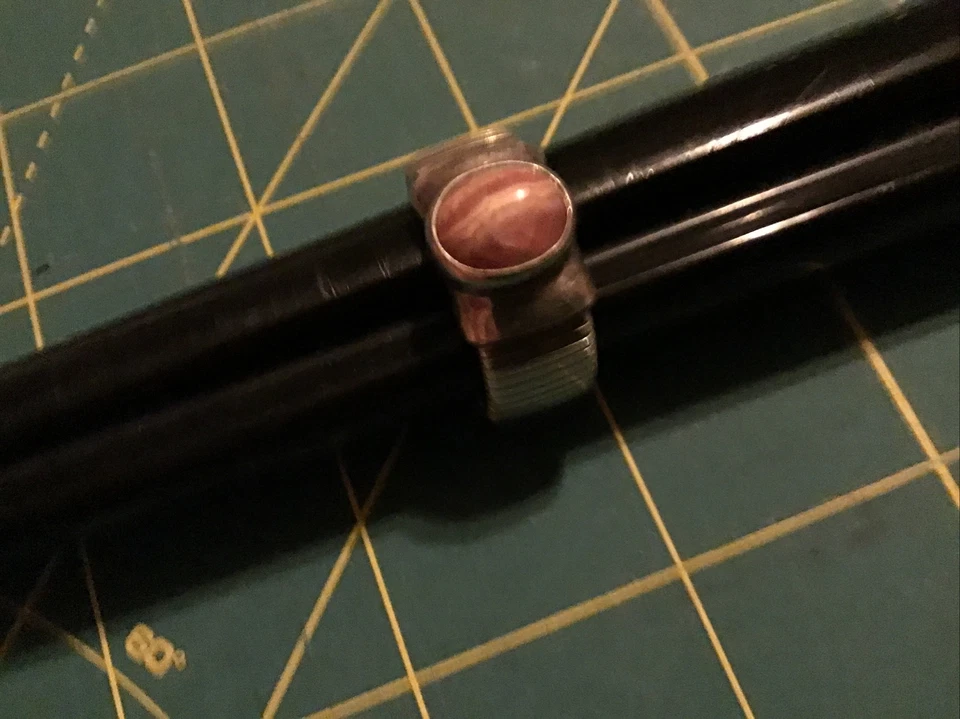 Anillo elástico de piedra rosa esterlina 925 Joseph Esposito ESPO/SIG de colección 8 Foto 2 de 4