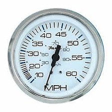 FARIA 5101971Faria Chesapeake White SS 4" Speedometer 60 MPH