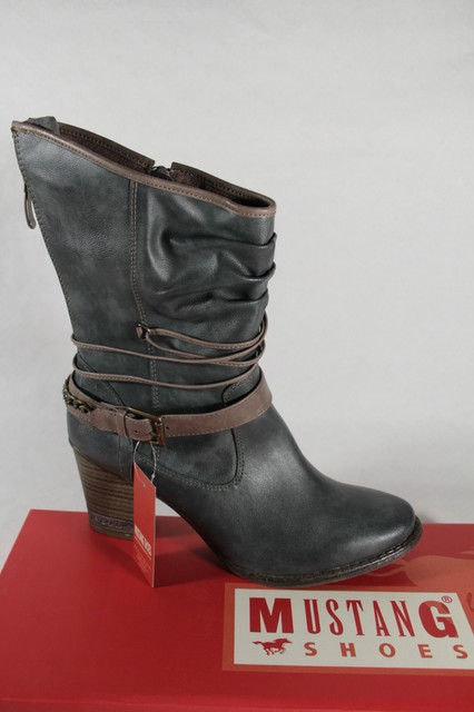 Mustang Botines botas de invierno Azul Ligero Forrado NUEVO EUR 41 | Compra  online en eBay