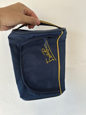 Vintage 1970's Designer Emilio Pucci Toiletry Travel Bag Blue