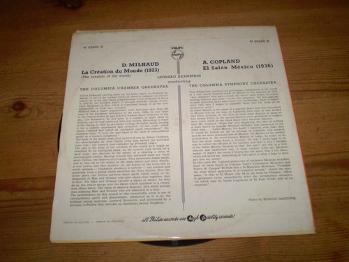 La Creation Du Monde, El Salon Mexico 1953 Vinyl LP Leonard Bernstein, Near Mint - Picture 2 of 2