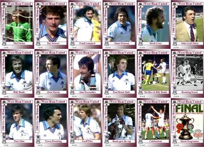 West Ham United 1980 FA Cup Finale Gewinner Fußball Sammelkarten