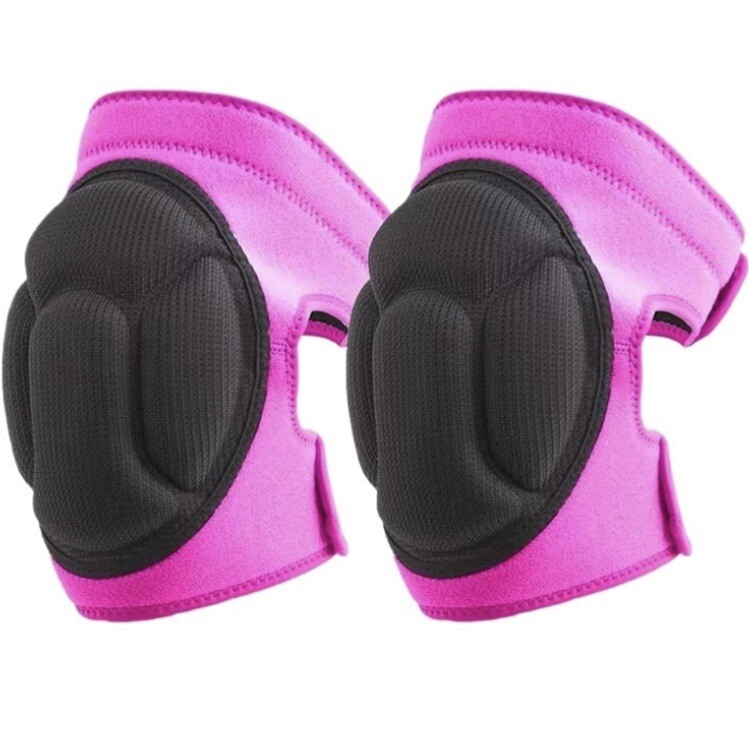 Rodilleras Rosa Medianas M Esponja Suave Anticolisión Soporte de Rodilla Baile Patinaje