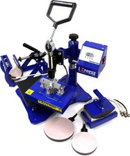 Combo SWING Heat Press 15x20cm MUG CAP PLATE Sublimation HP5IN1-3