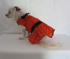 Pumpkin Halloween Drop Waist Dress Dog Puppy Pet Apparel Clothes XXXS - Small