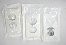 Lot of 3 Leviton Wall Duplex Plate Outlet 1 Gang Cover White Receptacle Switch
