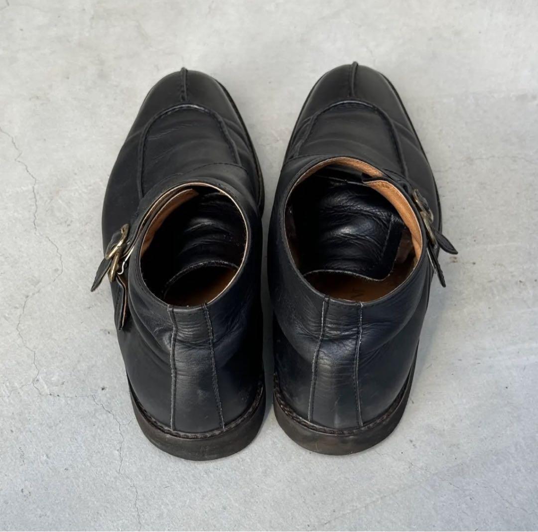 YVES SAINT LAURENT Monk Strap Boots Leather Black 10.43in YVES SAINT LAURENT Monk Strap Boots Leather Black 10.43in