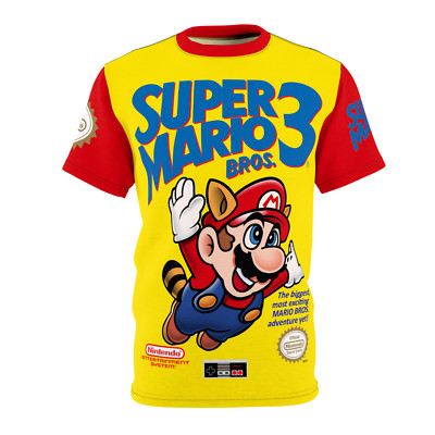 Super Mario Bros. 3 NES Retro Vintage Nintendo Video Game Cover T-Shirt