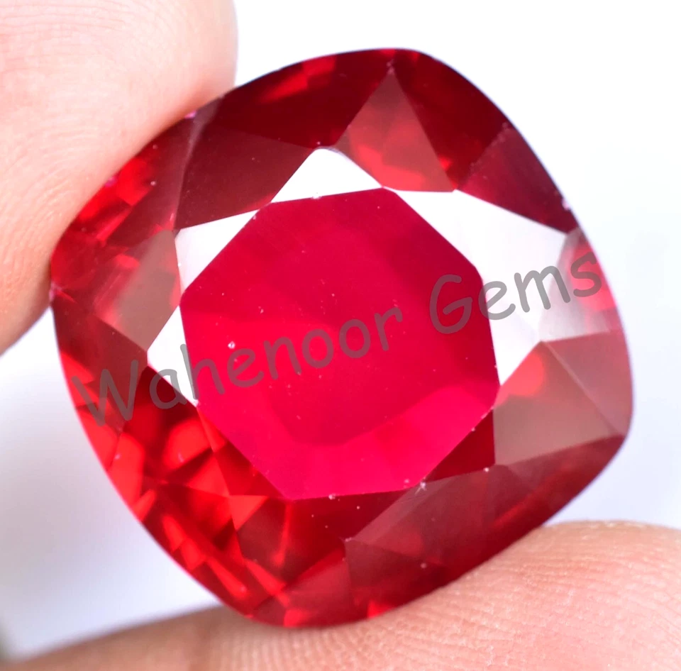 56.68 Ct Natural Blood Red Ruby Cushion Certified Mozambique Stunning Gemstone - Image 4 of 4