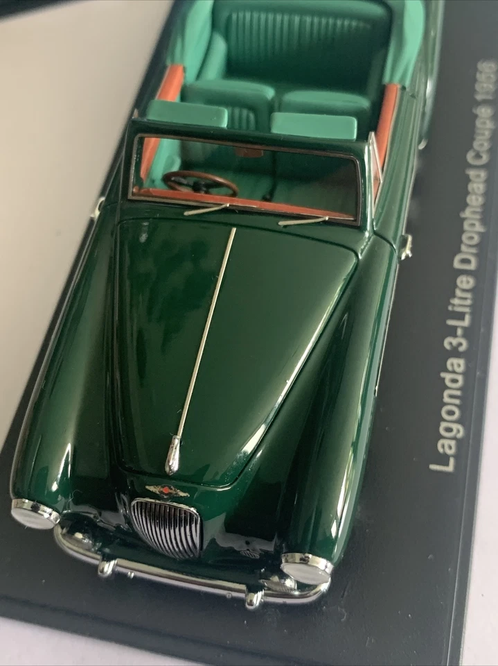 2 X LAGONDA 3 LITROS DROPHEAD CUPÉ 1956 1/43 RESINA MODELOS DE COCHES POR NEO MODEL Foto 3 de 4