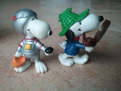 2 figurines Vintage Snoopy Hong kong United Feature - Photo 1/2
