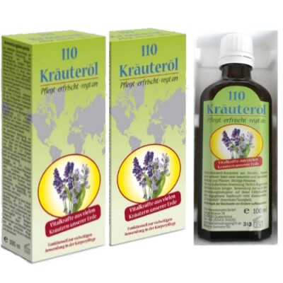Kräuteröl 110 Kräuter Öl Massageöl Vitalkräfte Pflegt und erfrischt 100ml 2er 