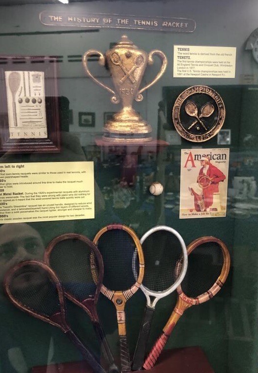 HISTORY OF THE TENNIS RACKET * RARE * 3D FRAMED ARTWORK * TENNIS
