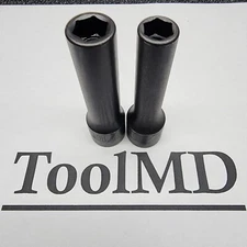 Snap-on Tools 1/2" Drive SAE 6pt DEEP 3/8"  7/16" Impact Sockets SIM120A SIM140A