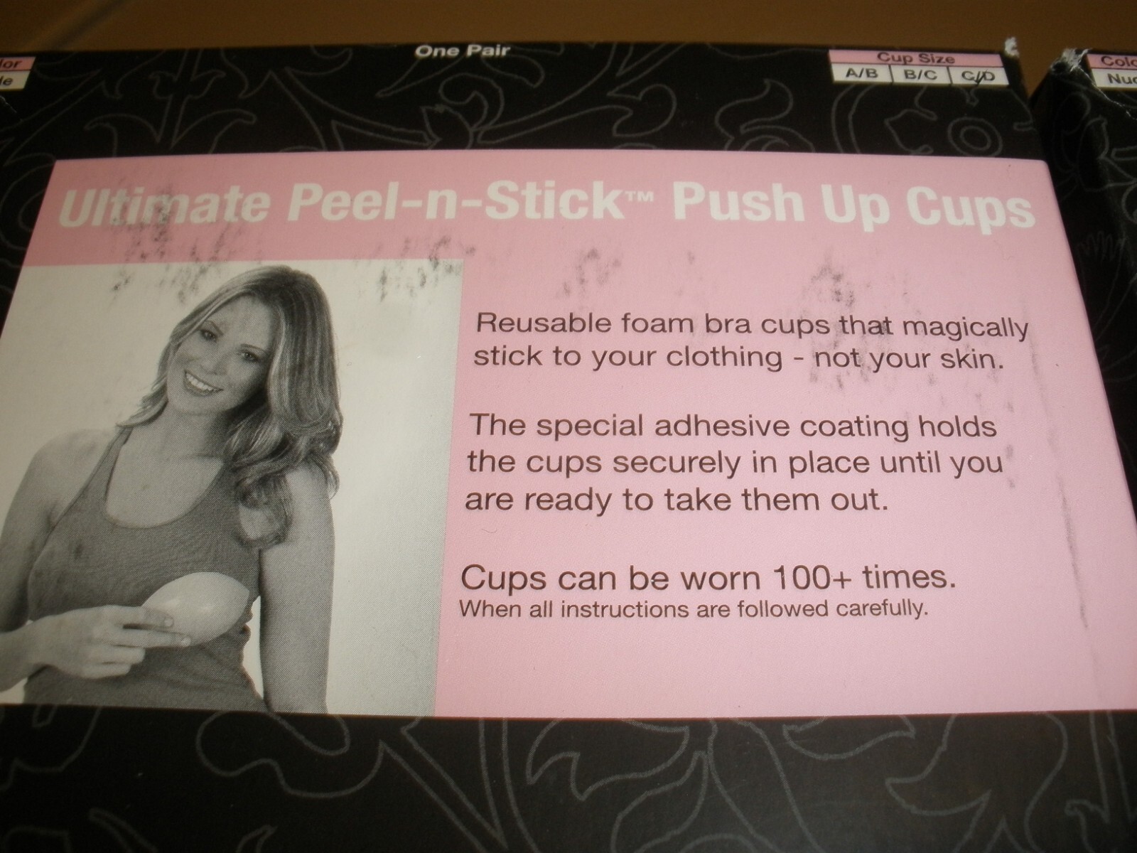 NEW Opened Lingerie Solutions Ultimate Peel n Stick Push up Cups Sz C/D Nude eBay
