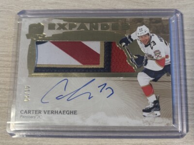 2023-24 The Cup Carter Verhaeghe Game Worn Expanded Materials Patch Auto 04/15